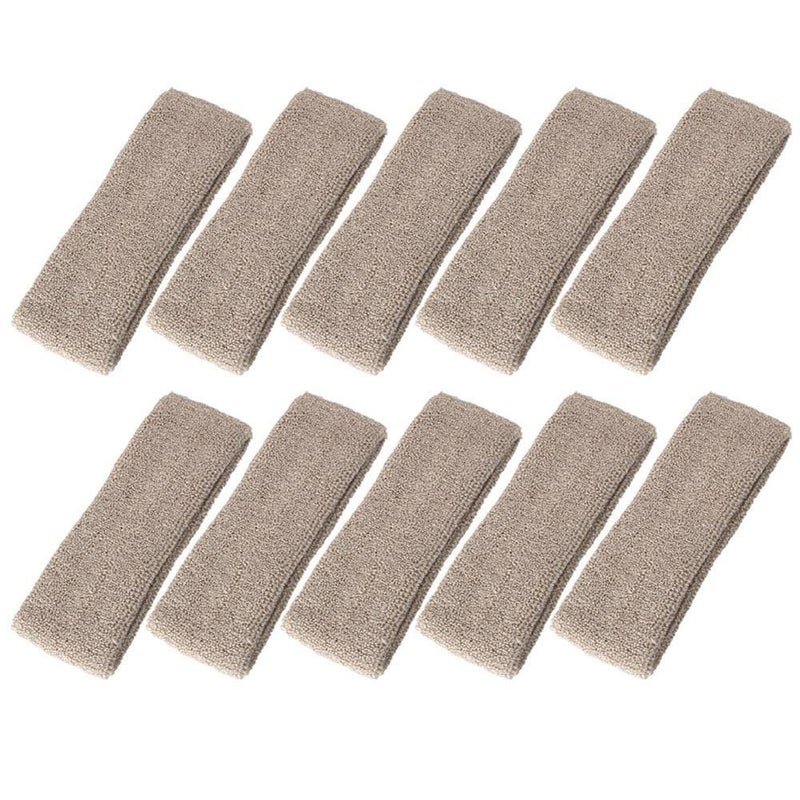 Mallofusa ? 10 PCS Cotton Sports Basketball Headband/Sweatband Head Sweat Band/Brace Gift Party Outdoor Activities (Gray) - Image 1